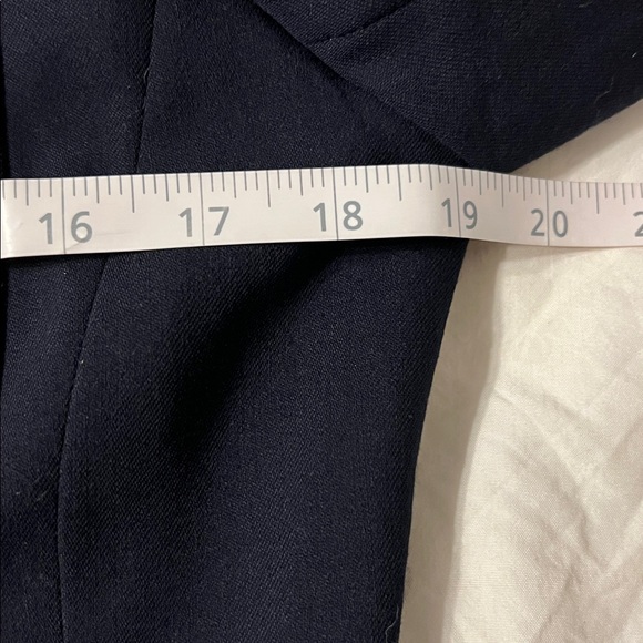 Liz Claiborne Vintage Navy Blazer Gold Crest Buttons Cream Piping Old Money Prep - Picture 7 of 11